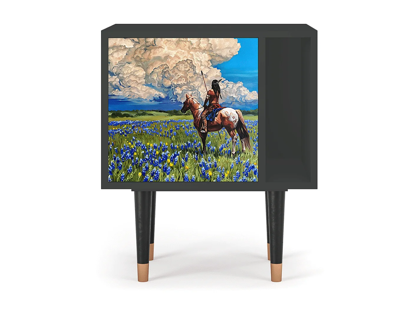 Table de nuit - 57х69х48 cm - S2 - Thunderheads by Dean, Anthracite