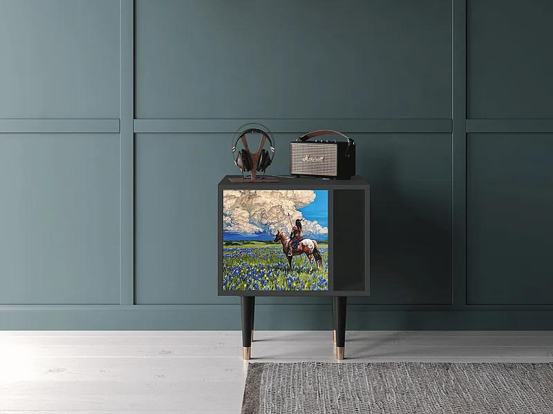 Stolik nocny - 57х69х48 cm - S2 - Thunderheads by Dean, Antracyt