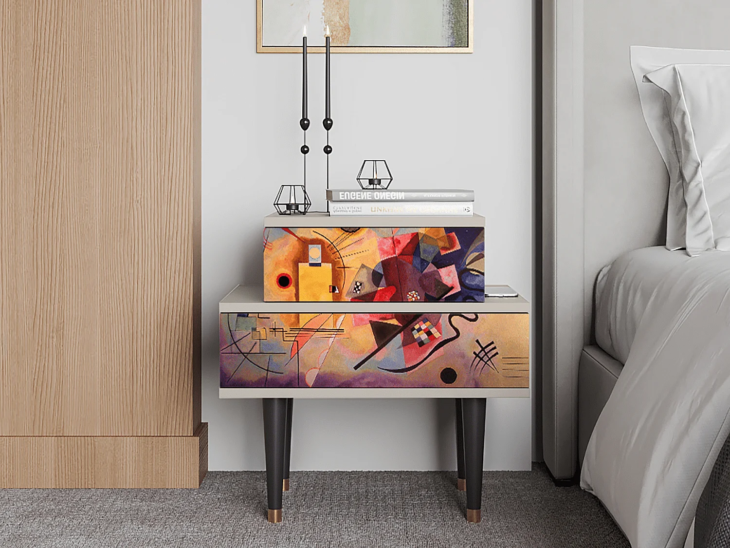 Table de nuit - 58х58х41 cm - NS1 - Modern Art, Sable