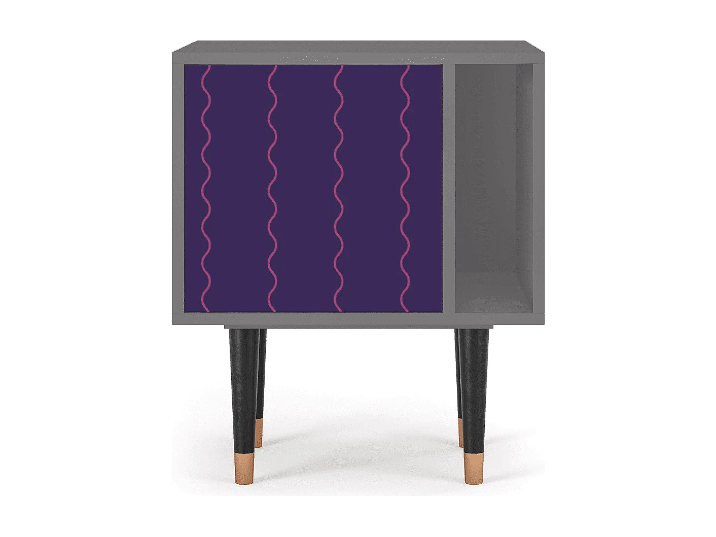 Table de nuit - 57х69х48 cm - S2 - Grape Maccaroni, Gris