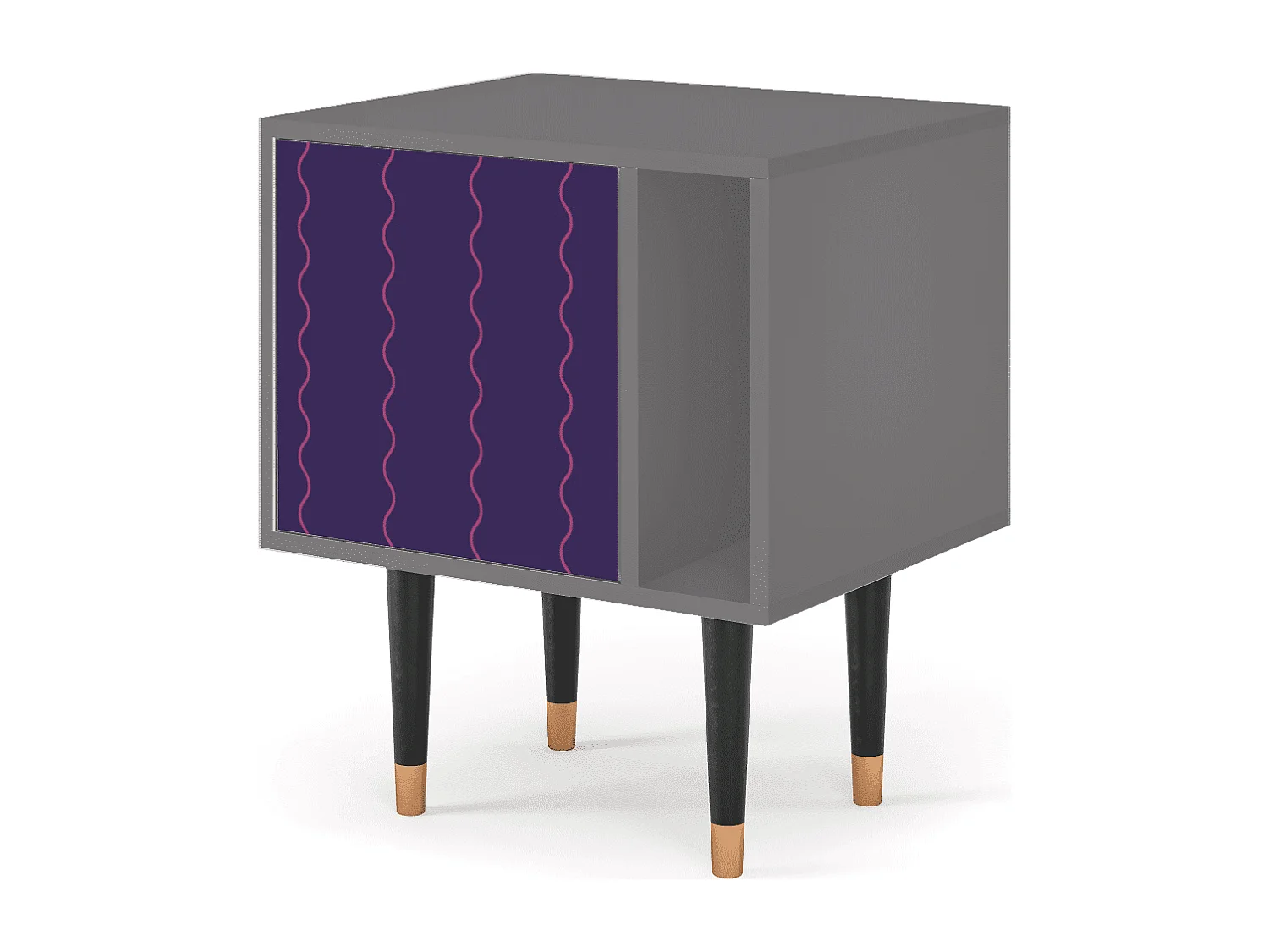 Table de nuit - 57х69х48 cm - S2 - Grape Maccaroni, Gris