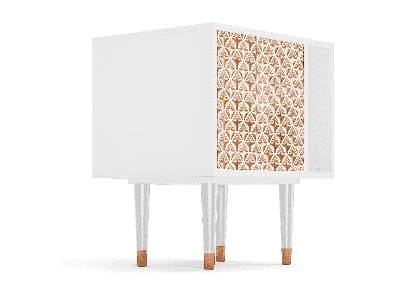 Table de nuit - 57х69х48 cm - S2 - Pastel Sunrise, Blanc