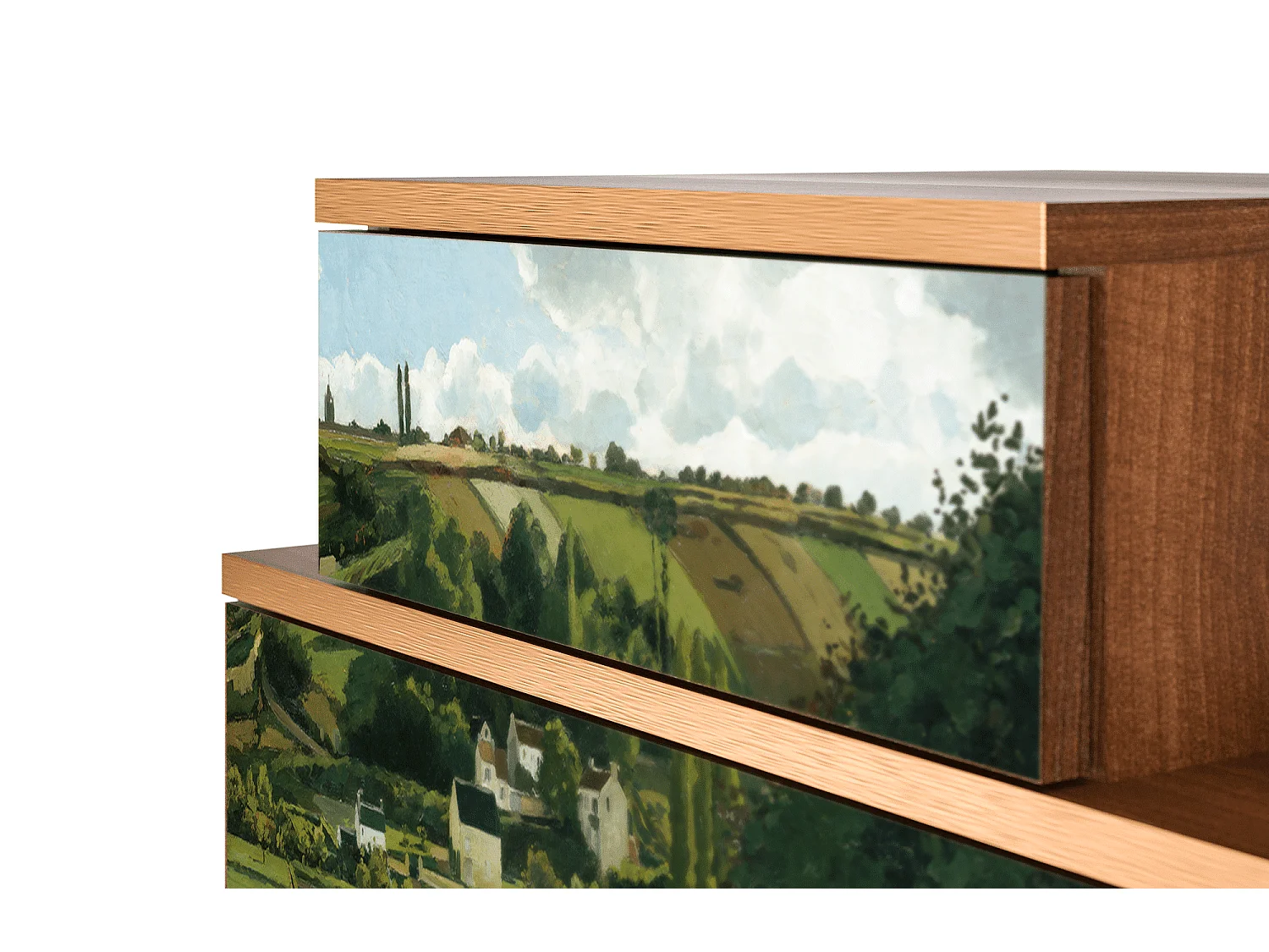 Stolik nocny - 58х58х41 cm - NS1 - Jalais Hill by Pissarro, Orzech