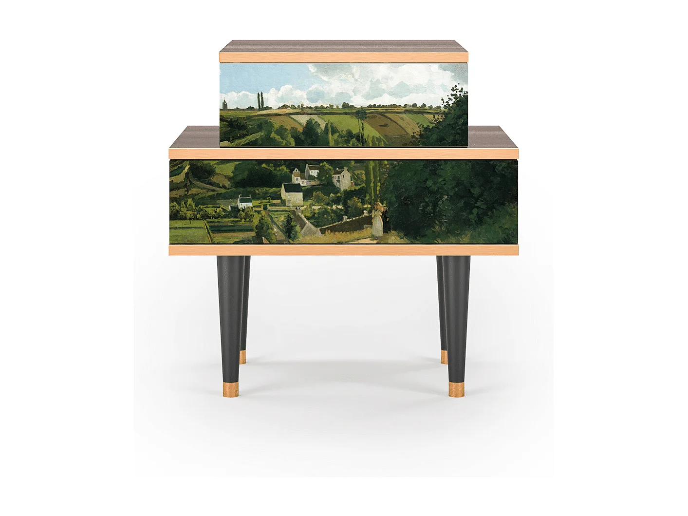 Table de nuit - 58х58х41 cm - NS1 - Jalais Hill by Pissarro, Noyer