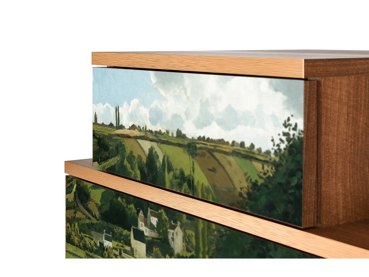 Table de nuit - 58х58х41 cm - NS1 - Jalais Hill by Pissarro, Noyer