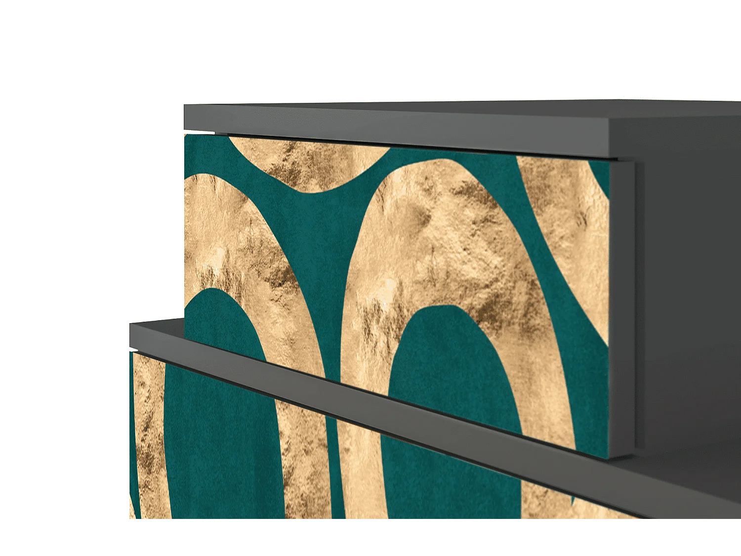 Stolik nocny - 58х58х41 cm - NS1 - Zircon Sphere, Antracyt