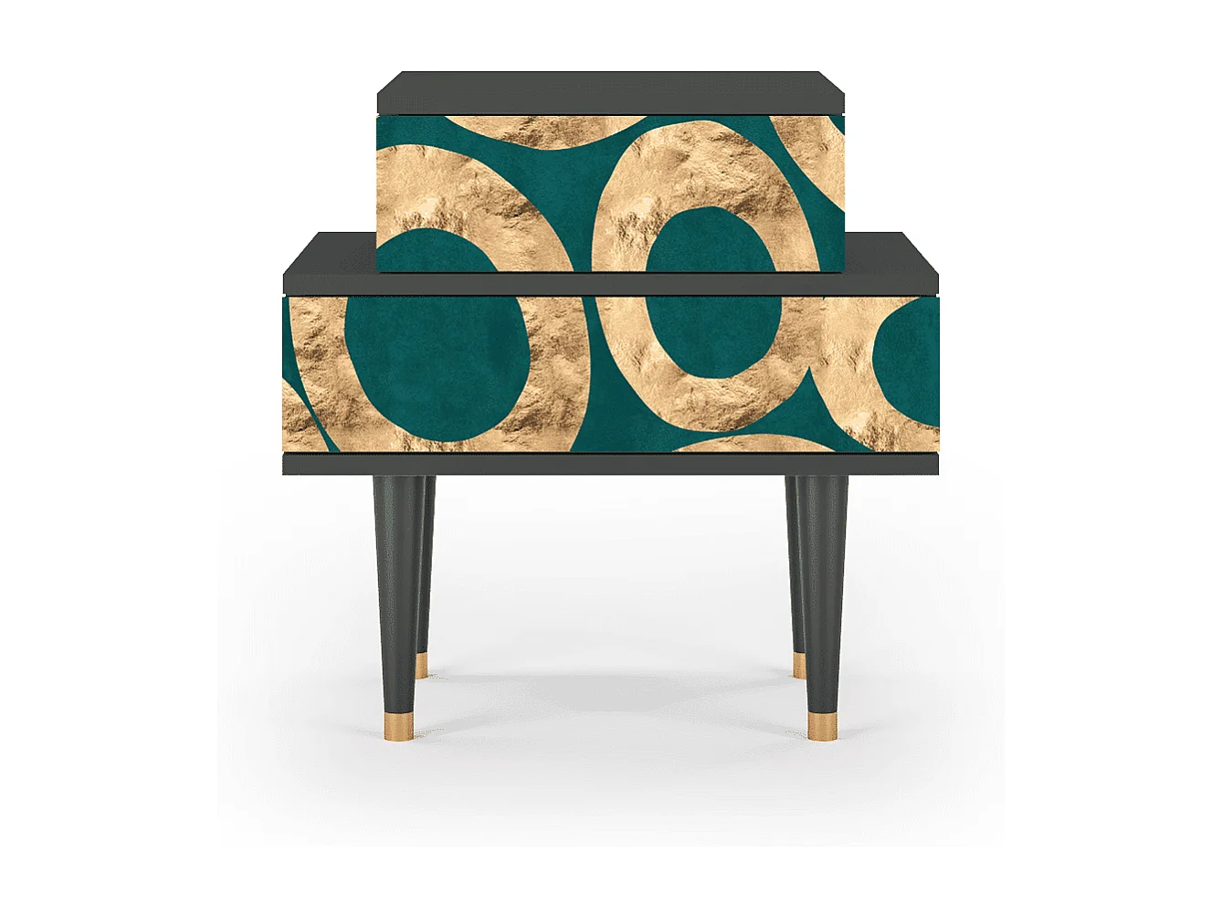 Table de nuit - 58х58х41 cm - NS1 - Zircon Sphere, Anthracite