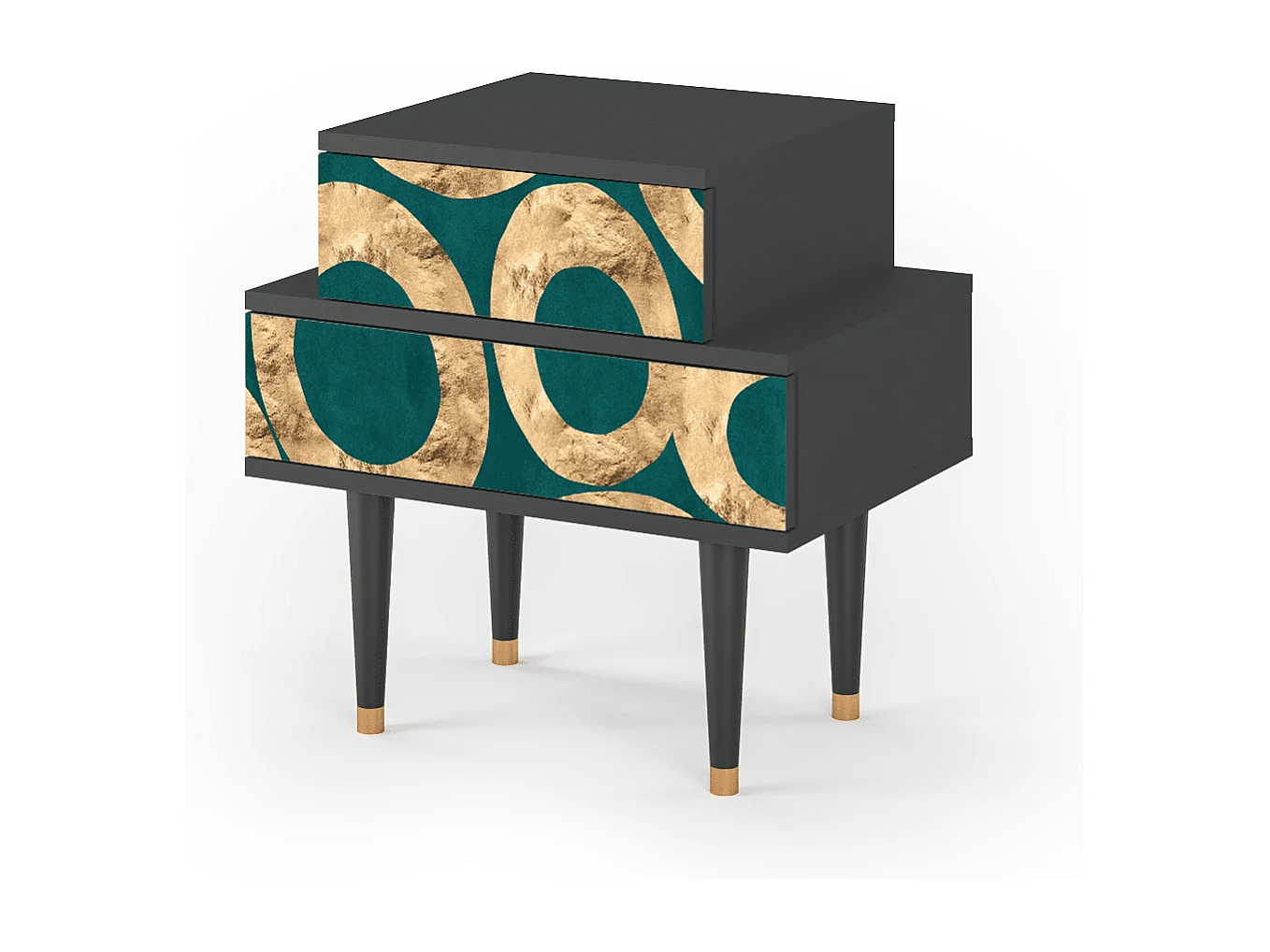 Table de nuit - 58х58х41 cm - NS1 - Zircon Sphere, Anthracite