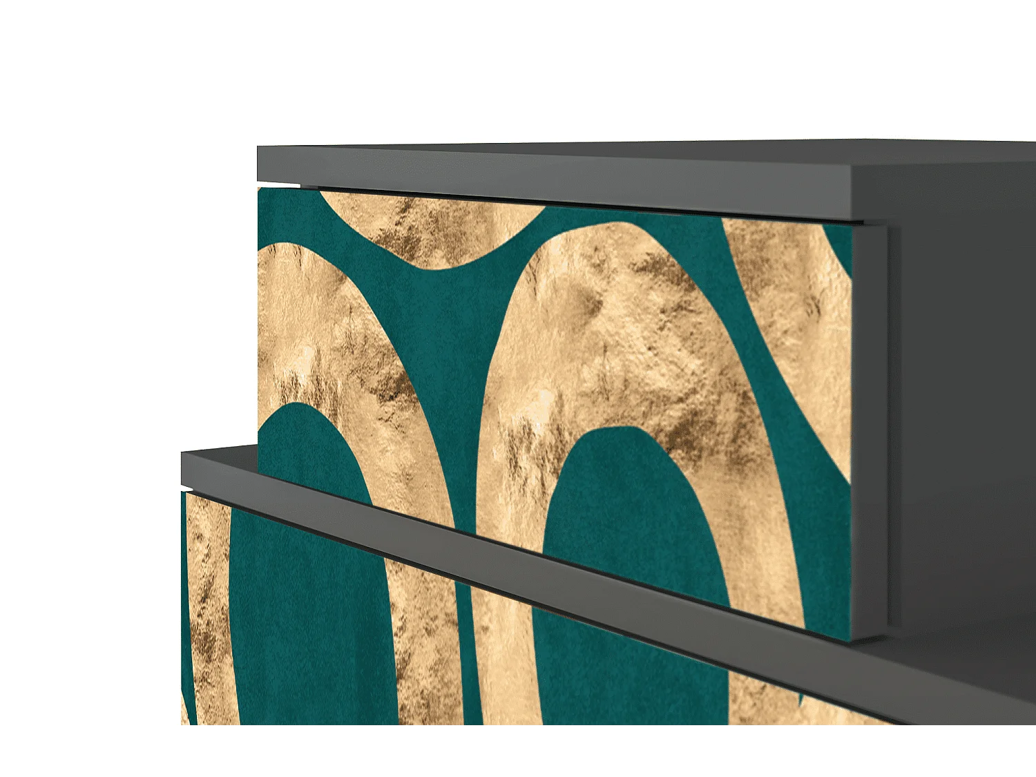 Table de nuit - 58х58х41 cm - NS1 - Zircon Sphere, Anthracite