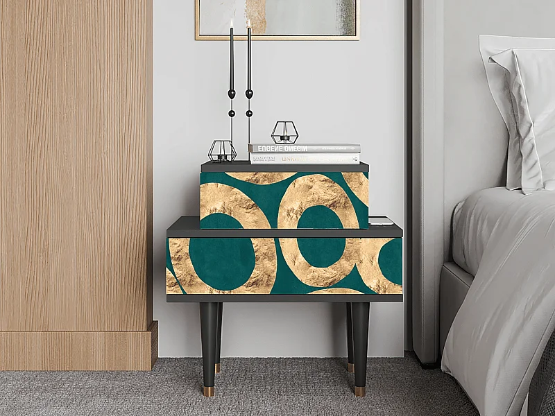 Comodino - 58х58х41 cm - NS1 - Zircon Sphere, Antracite