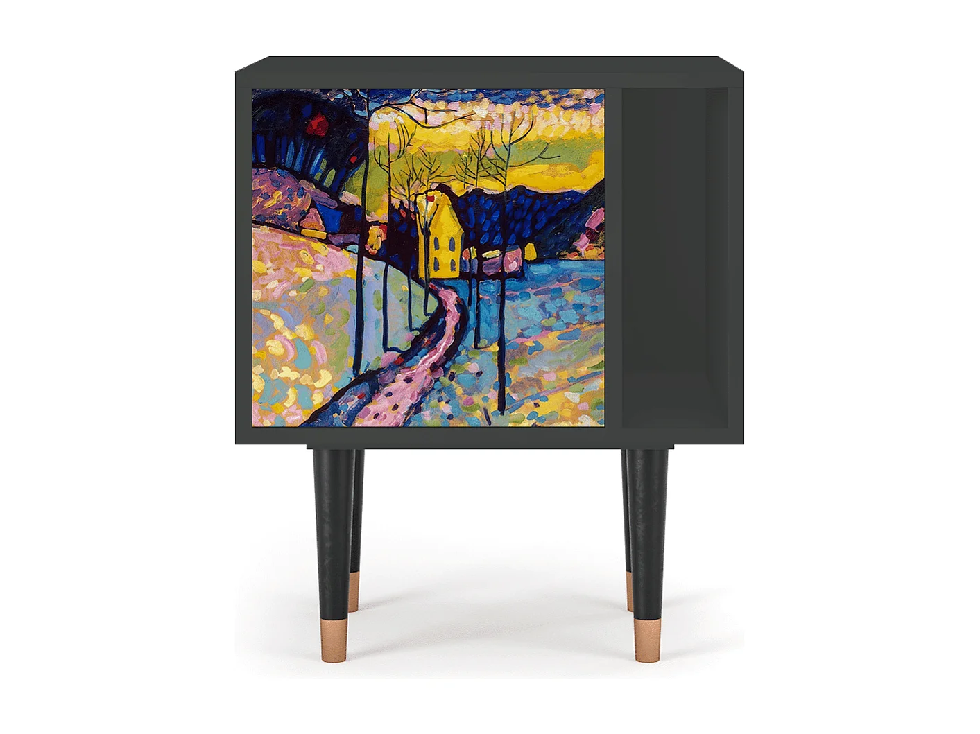 Table de nuit - 57х69х48 cm - S2 - Winter Landscape, Anthracite