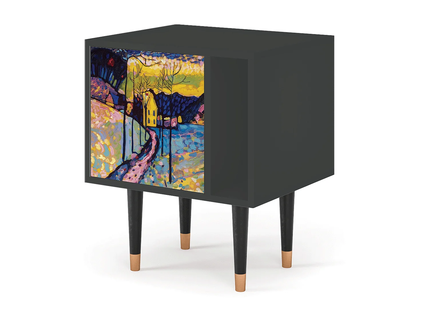 Table de nuit - 57х69х48 cm - S2 - Winter Landscape, Anthracite