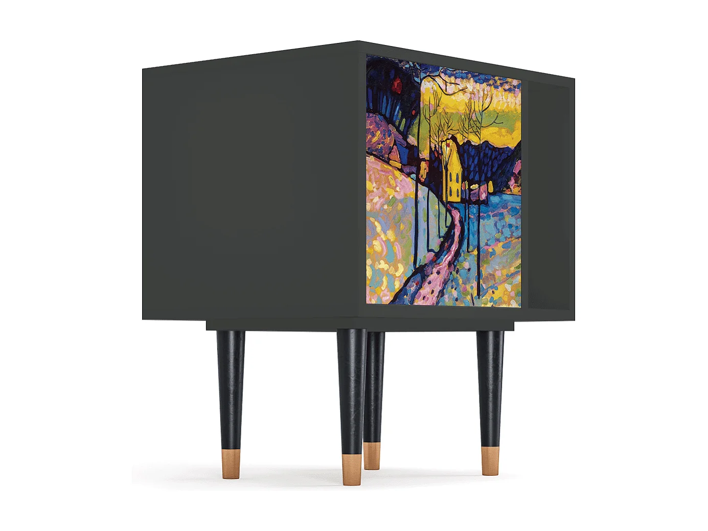 Table de nuit - 57х69х48 cm - S2 - Winter Landscape, Anthracite