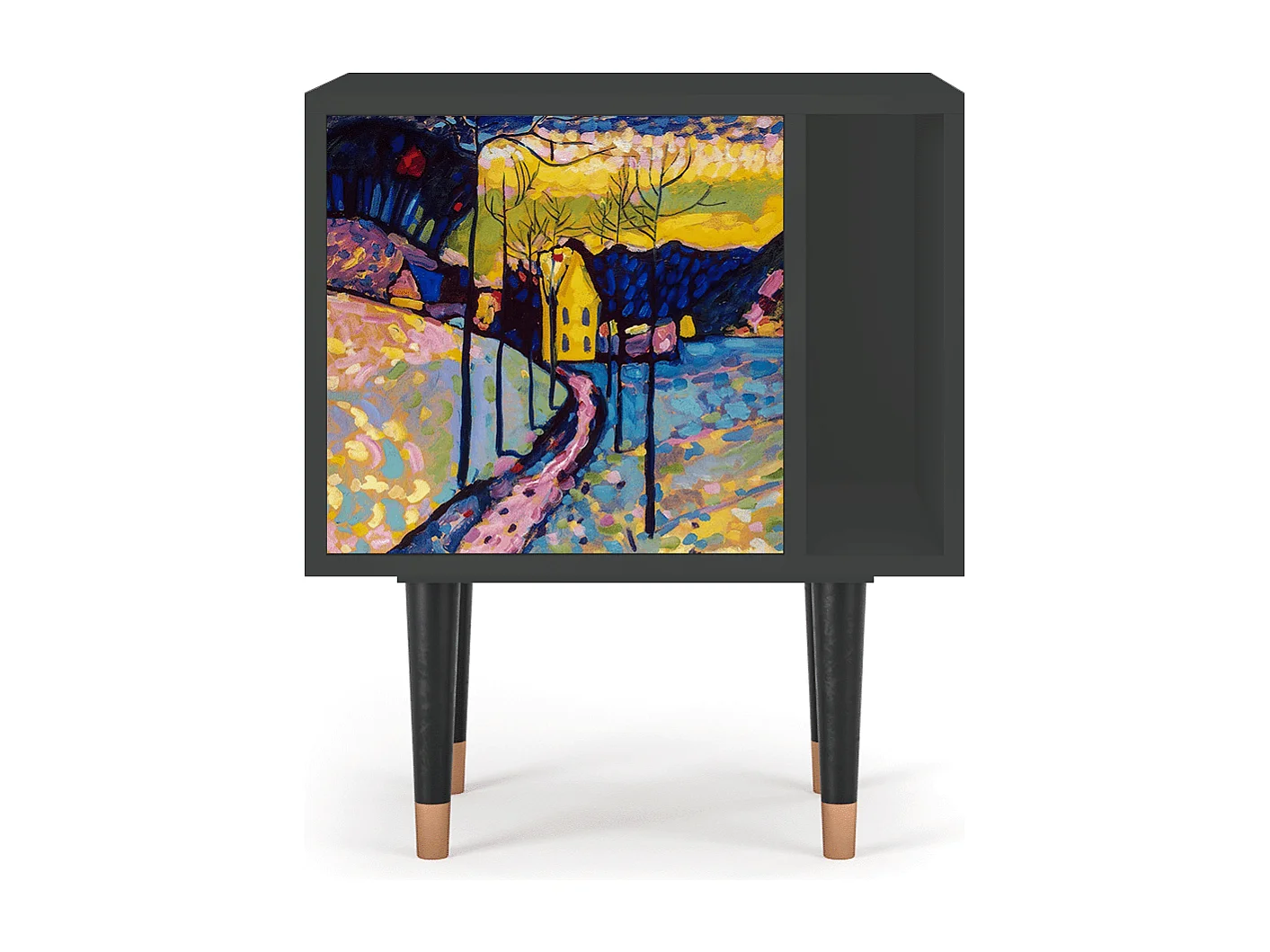 Table de nuit - 57х69х48 cm - S2 - Winter Landscape, Anthracite