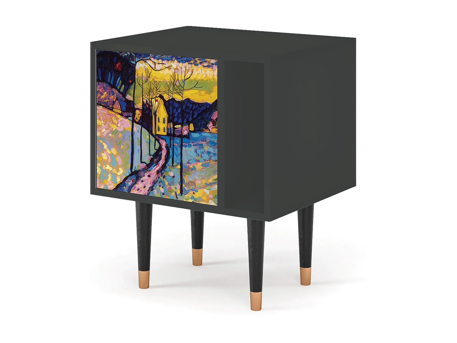 Table de nuit - 57х69х48 cm - S2 - Winter Landscape, Anthracite