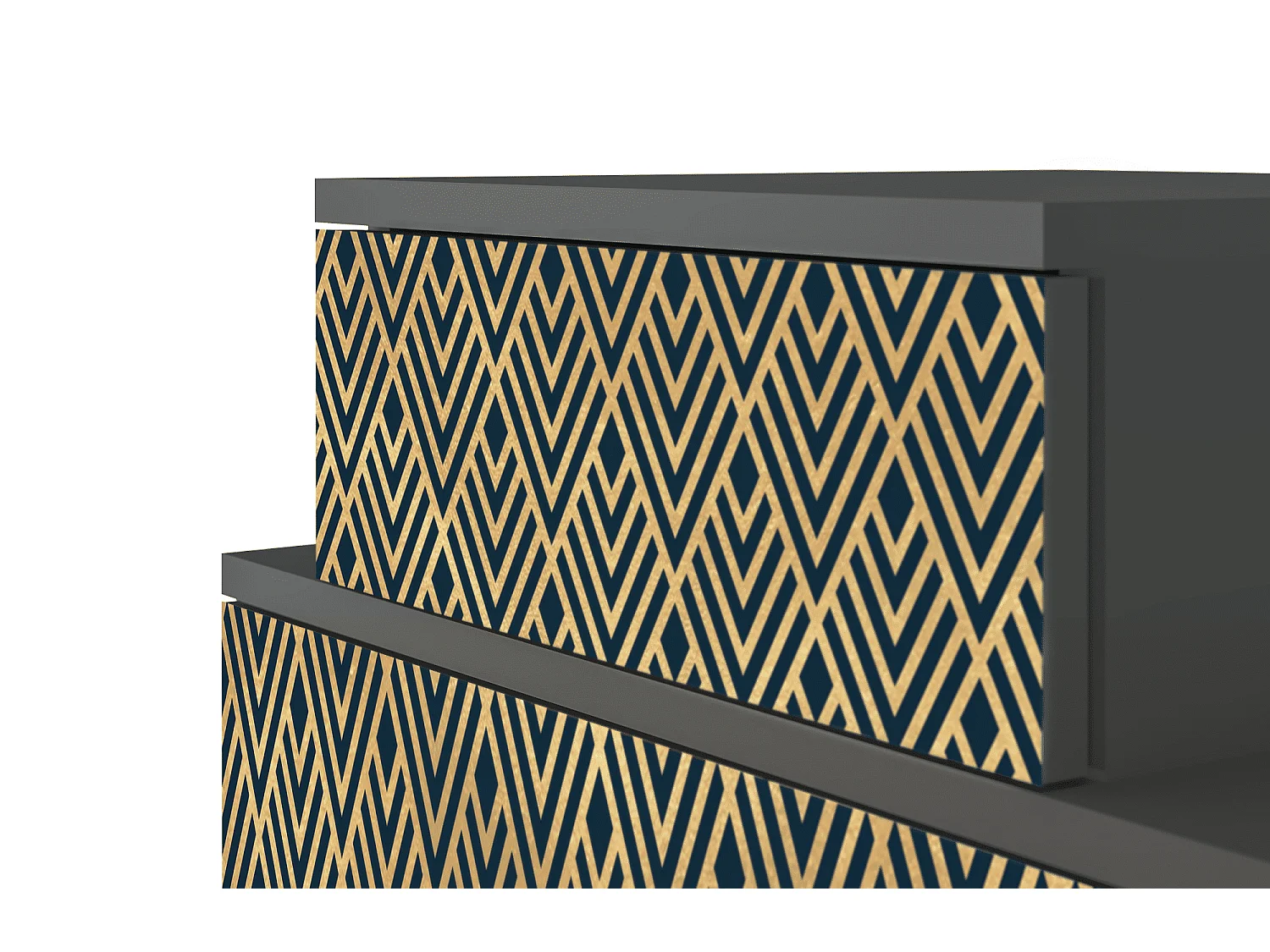 Table de nuit - 58х58х41 cm - NS1 - Egypt Triangles, Anthracite