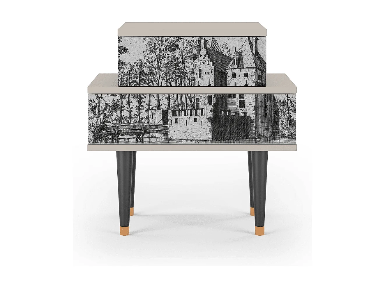 Nachtkastje - 58х58х41 cm - NS1 - Castle by Breugel, Zand