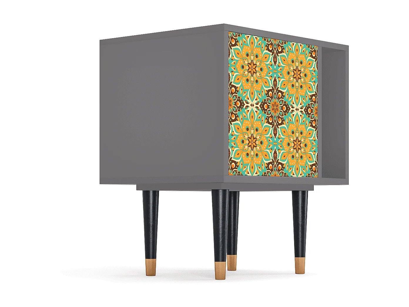 Comodino - 57х69х48 cm - S2 - Indian Spices, Grigio