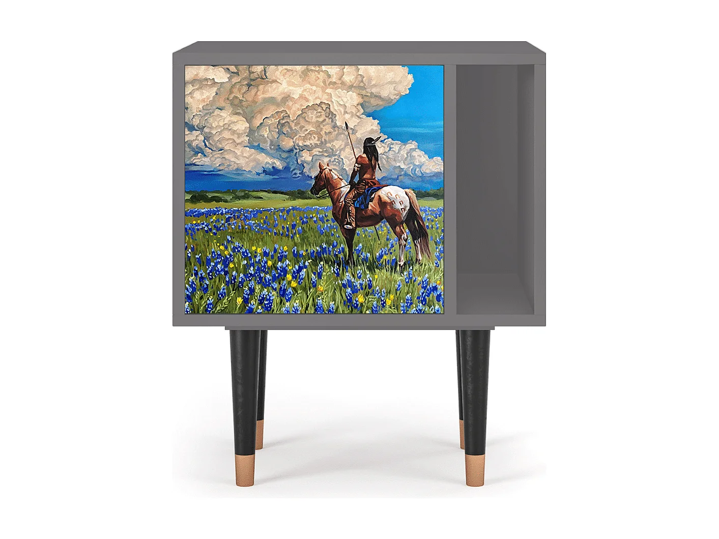 Nachttisch - 57х69х48 cm - S2 - Thunderheads by Dean, Grau