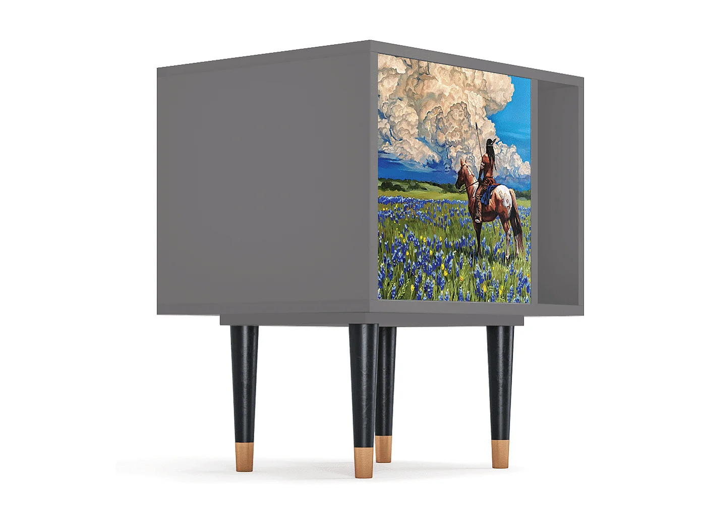 Nachttisch - 57х69х48 cm - S2 - Thunderheads by Dean, Grau