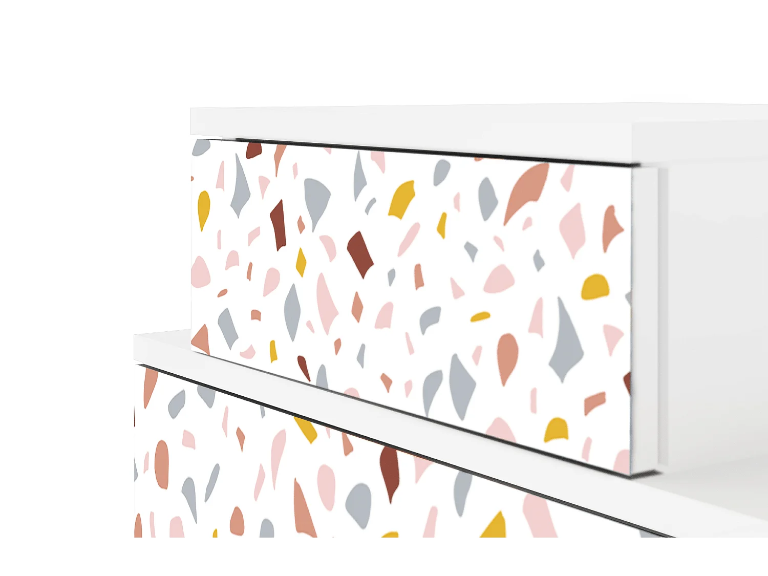 Stolik nocny - 58х58х41 cm - NS1 - Marmelade Cheese, Biały