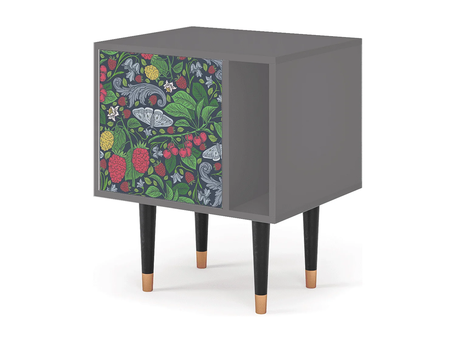 Table de nuit - 57х69х48 cm - S2 - Summer Berries, Gris