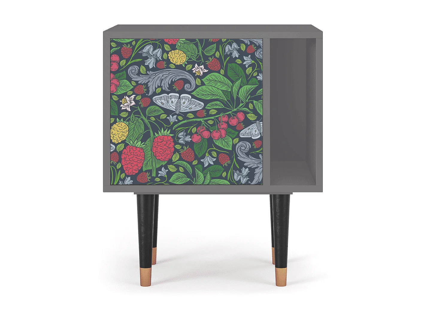 Table de nuit - 57х69х48 cm - S2 - Summer Berries, Gris