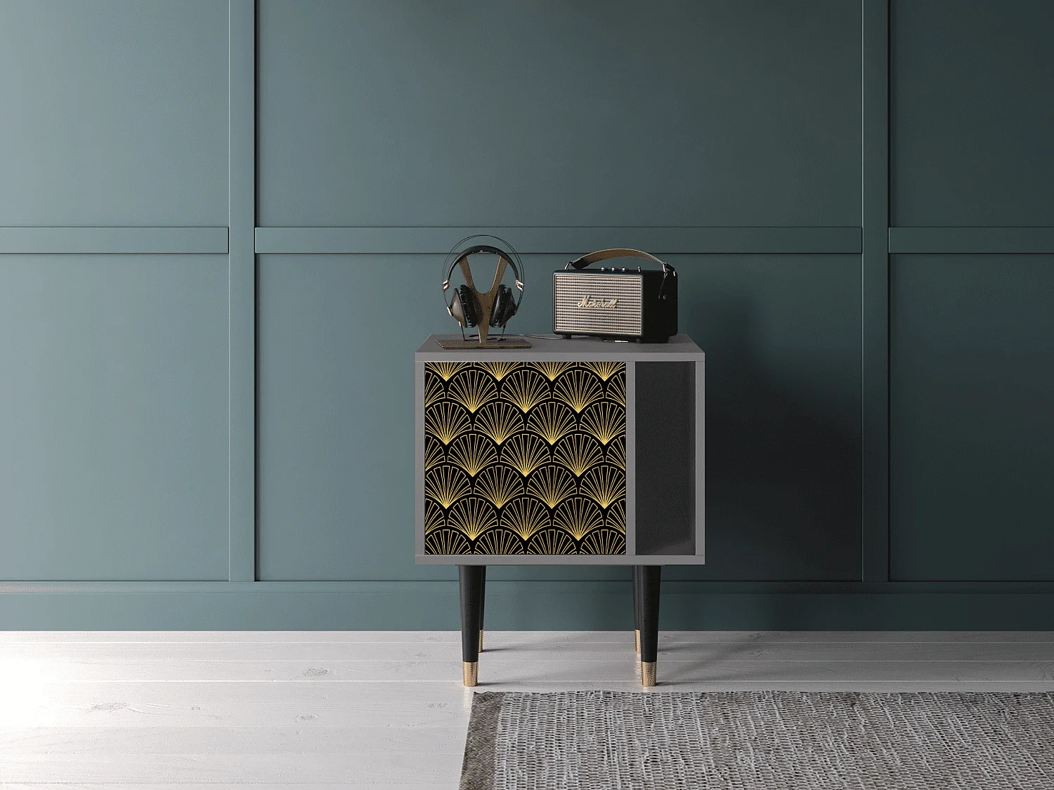 Comodino - 57х69х48 cm - S2 - Bird of Juno, Grigio