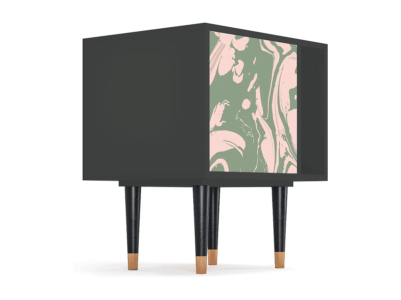 Table de nuit - 57х69х48 cm - S2 - Aquarelle, Anthracite