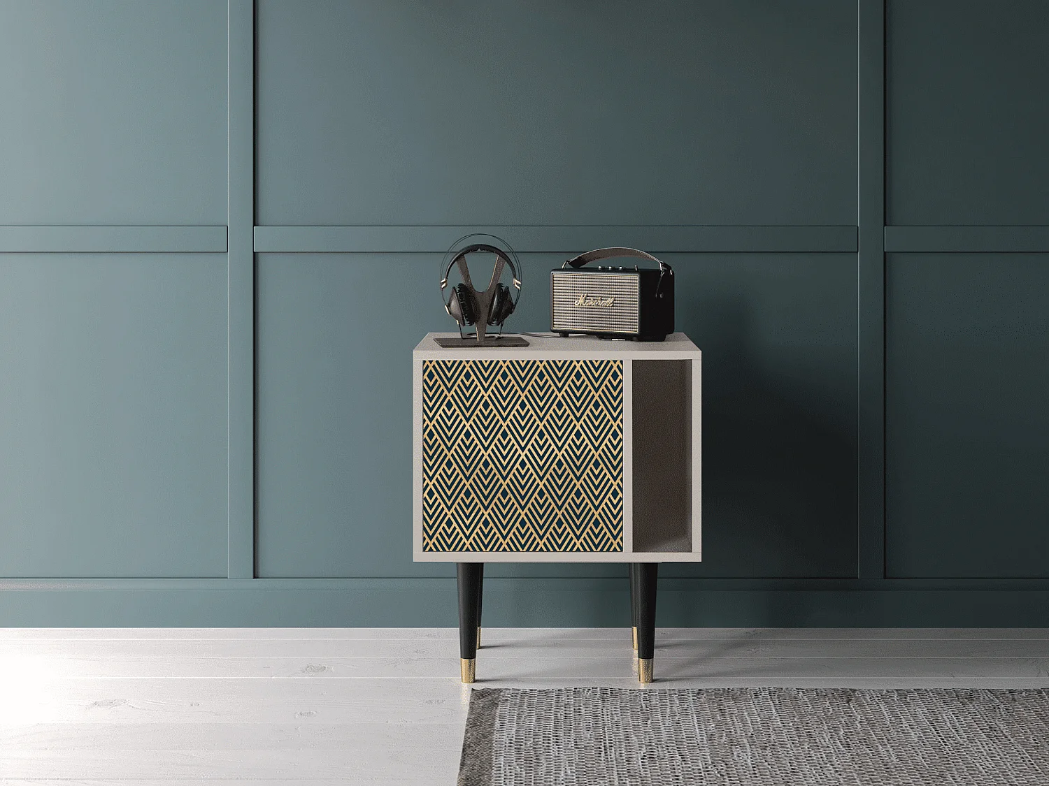 Nachttisch - 57х69х48 cm - S2 - Egypt Triangles, Sand