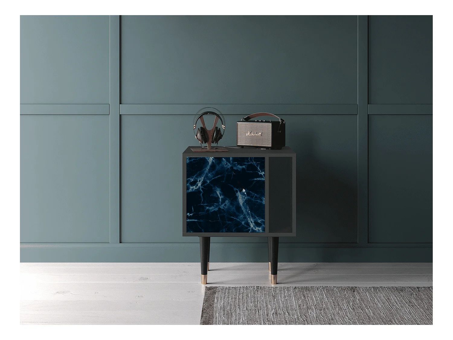 Table de nuit - 57х69х48 cm - S2 - Deep Ocean, Anthracite