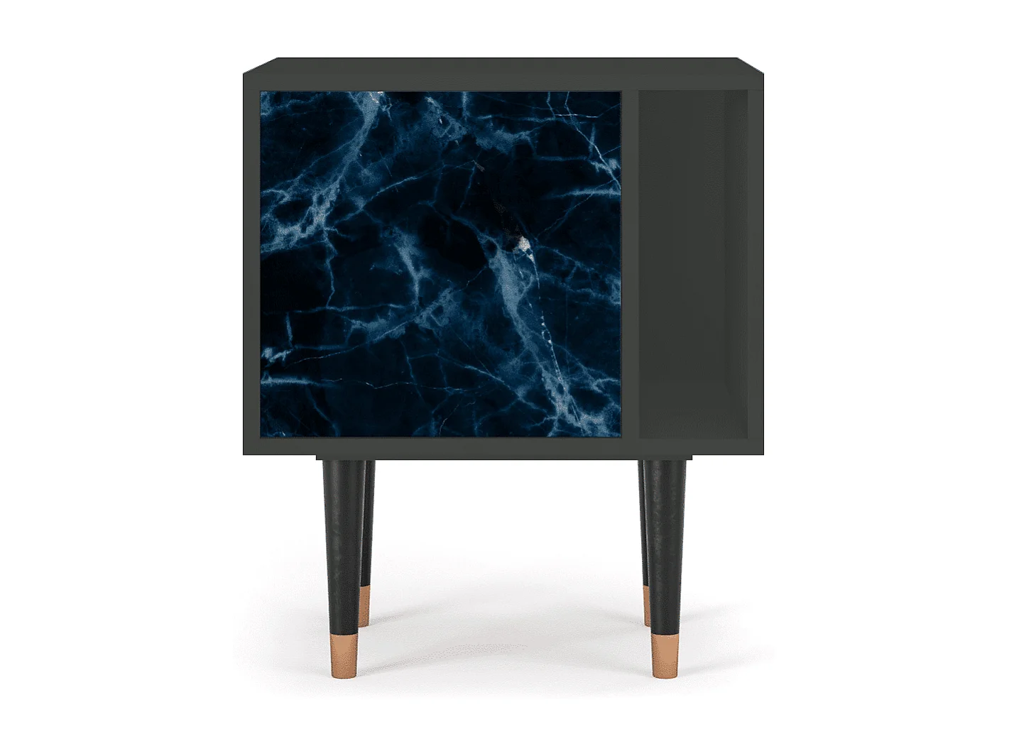 Stolik nocny - 57х69х48 cm - S2 - Deep Ocean, Antracyt