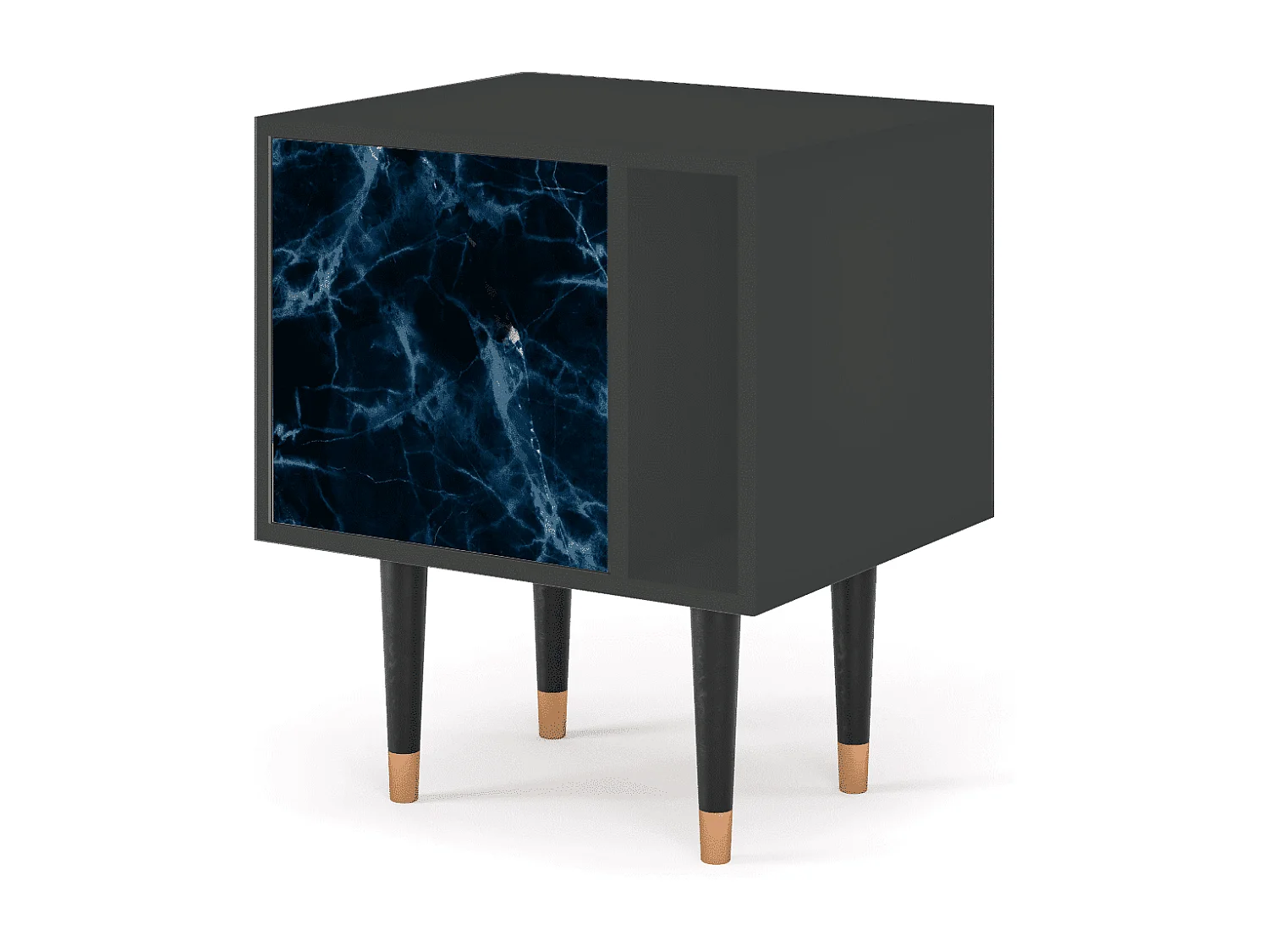 Stolik nocny - 57х69х48 cm - S2 - Deep Ocean, Antracyt