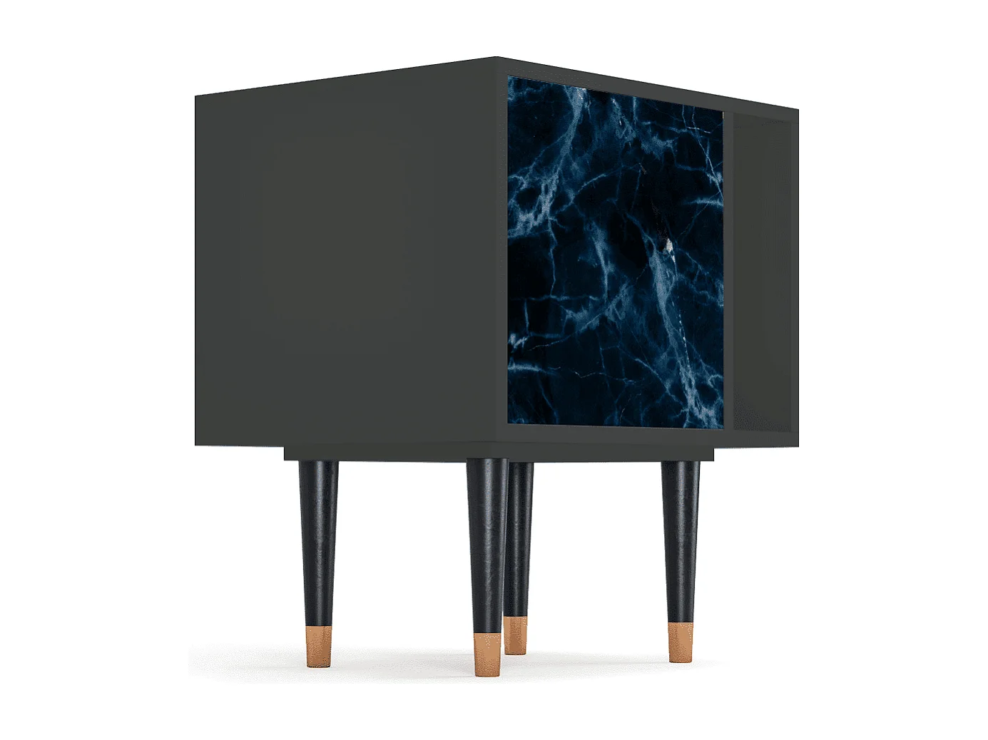 Stolik nocny - 57х69х48 cm - S2 - Deep Ocean, Antracyt