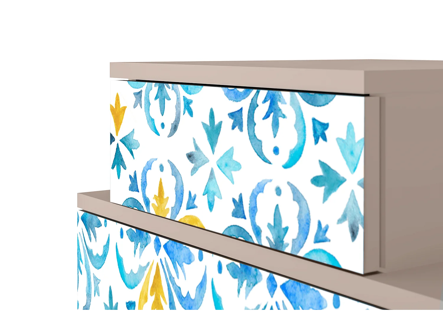 Stolik nocny - 58х58х41 cm - NS1 - Lisbon Flover, Latte