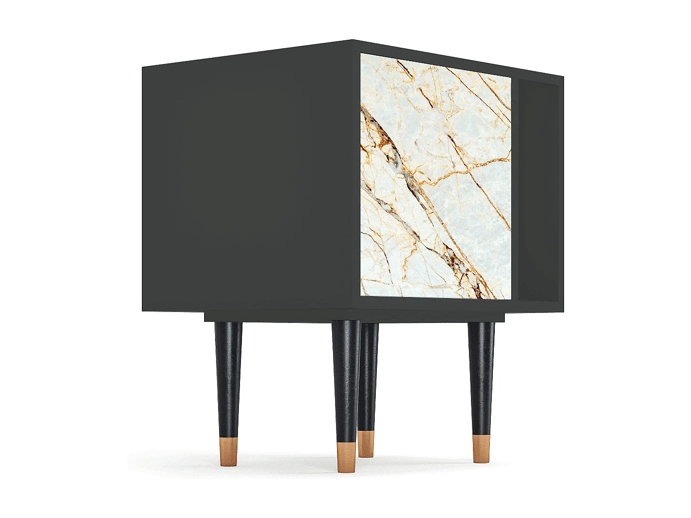 Table de nuit - 57х69х48 cm - S2 - Sabley Marble, Anthracite