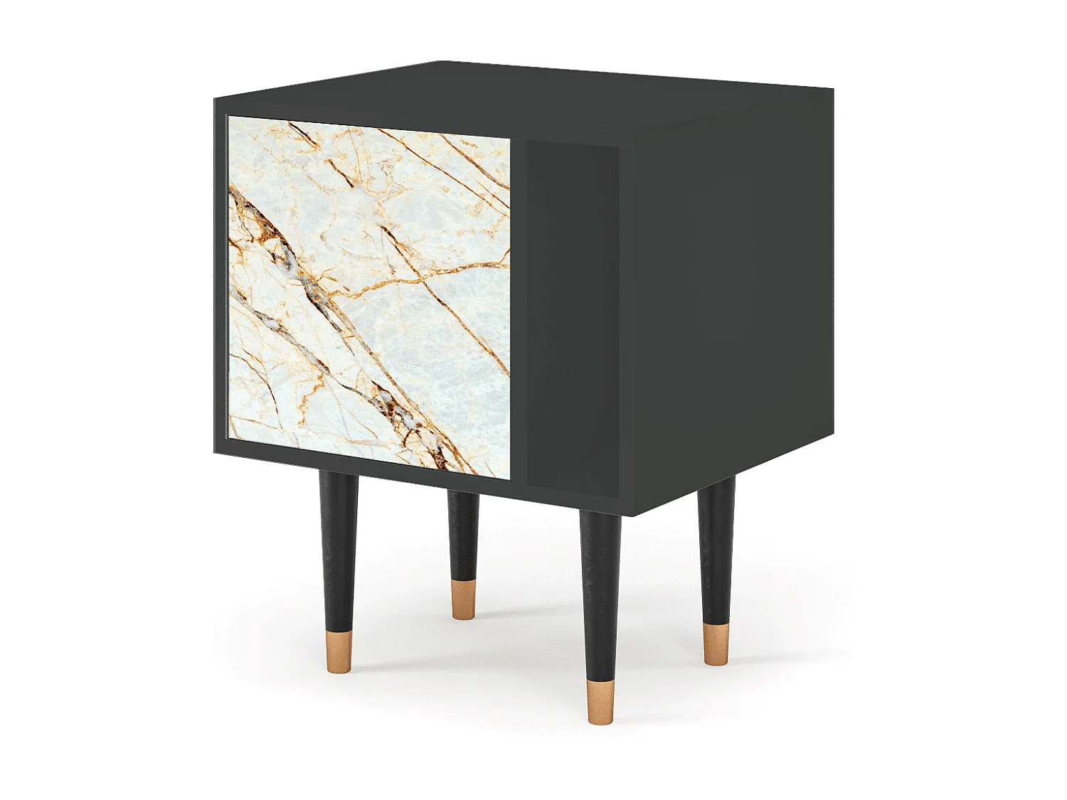 Table de nuit - 57х69х48 cm - S2 - Sabley Marble, Anthracite