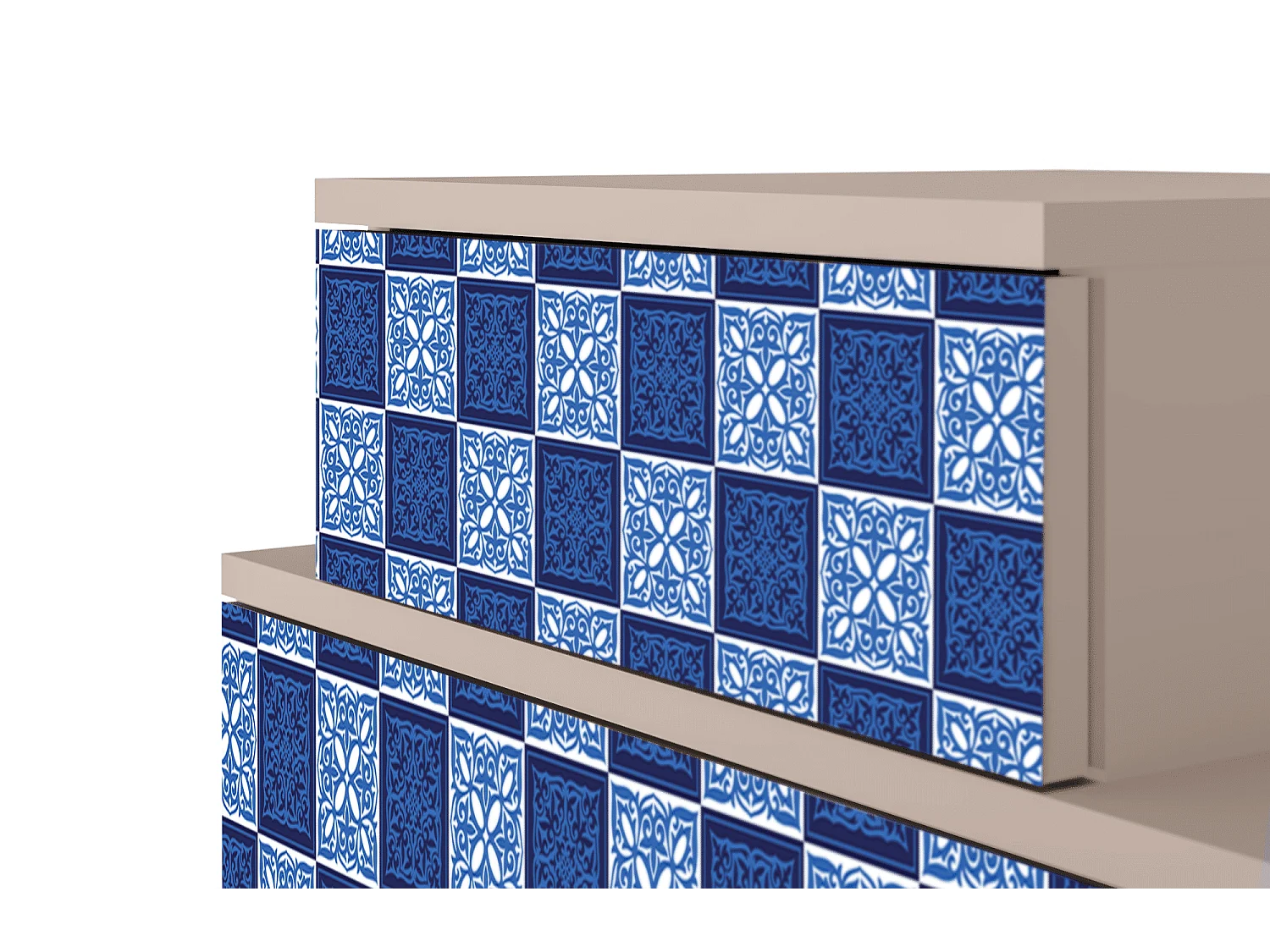 Stolik nocny - 58х58х41 cm - NS1 - Light Path, Latte