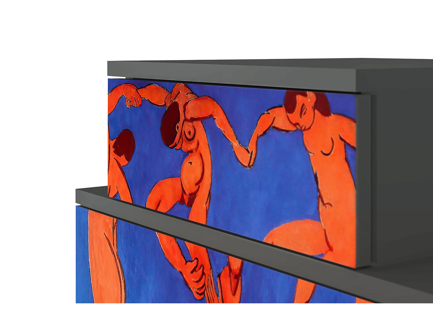 Stolik nocny - 58х58х41 cm - NS1 - The Dance by Matisse , Antracyt