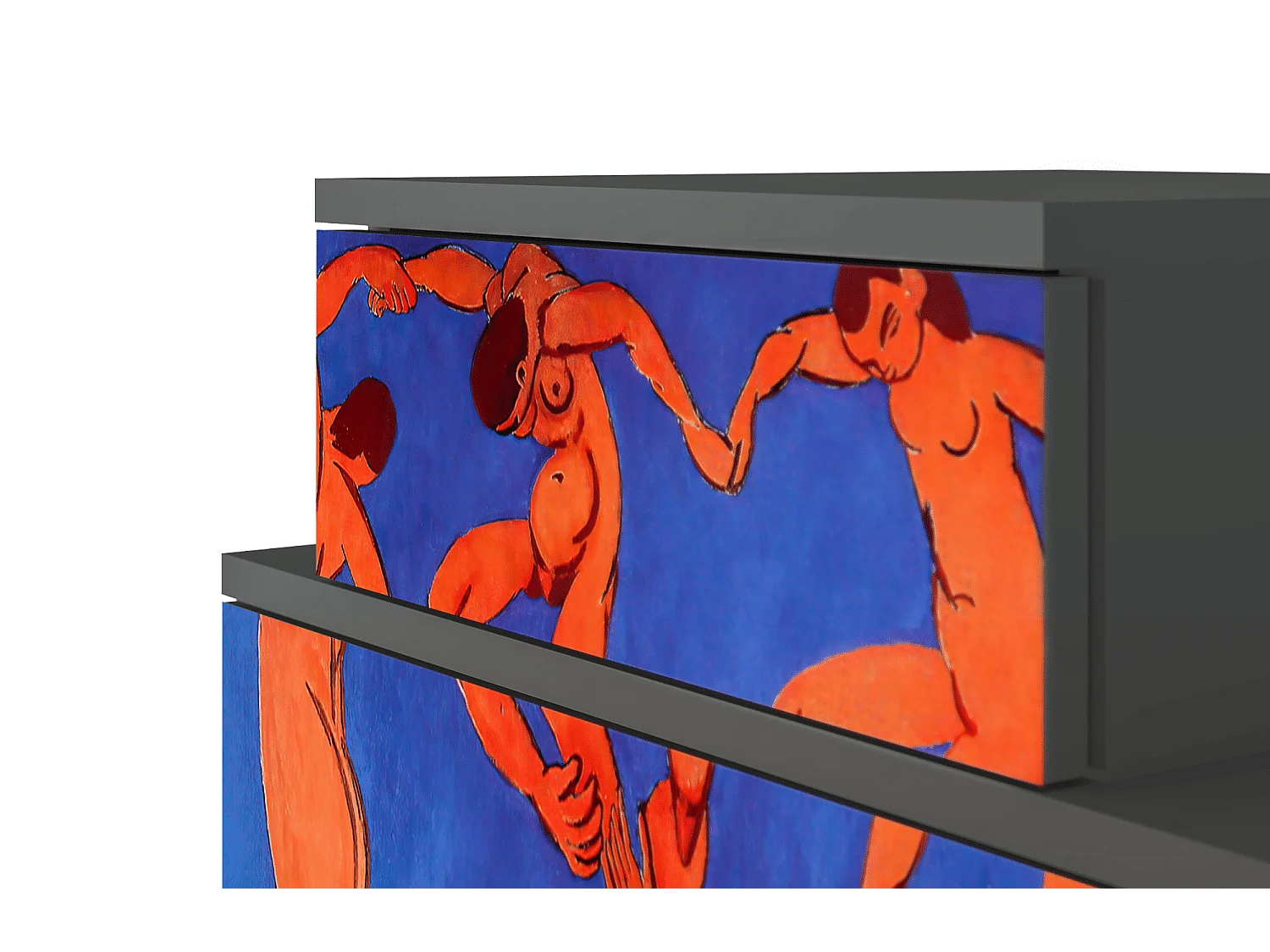 Stolik nocny - 58х58х41 cm - NS1 - The Dance by Matisse , Antracyt