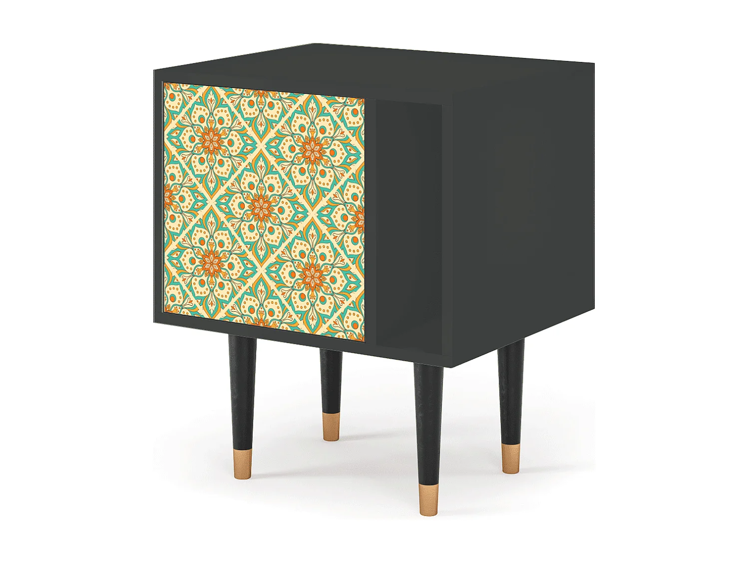 Table de nuit - 57х69х48 cm - S2 - Hindu Daisy, Anthracite