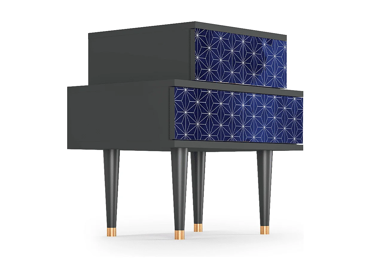 Nachtkastje - 58х58х41 cm - NS1 - Milky Way, Antraciet