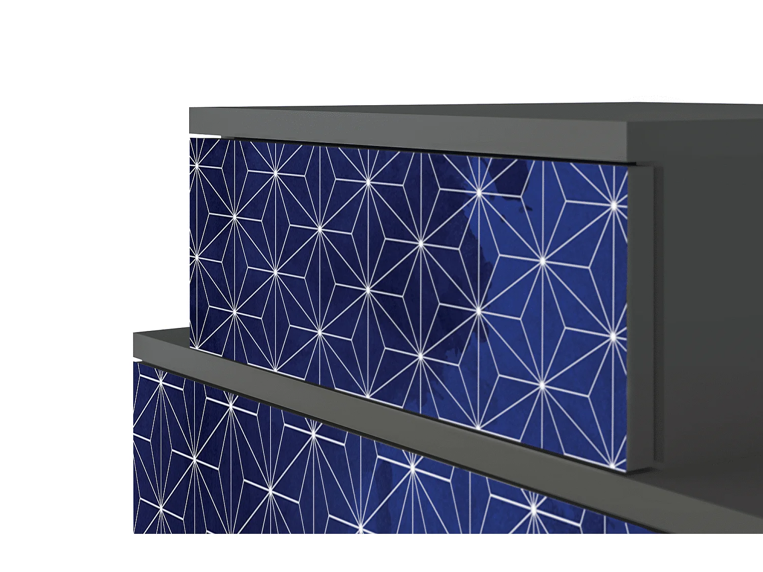 Nachtkastje - 58х58х41 cm - NS1 - Milky Way, Antraciet