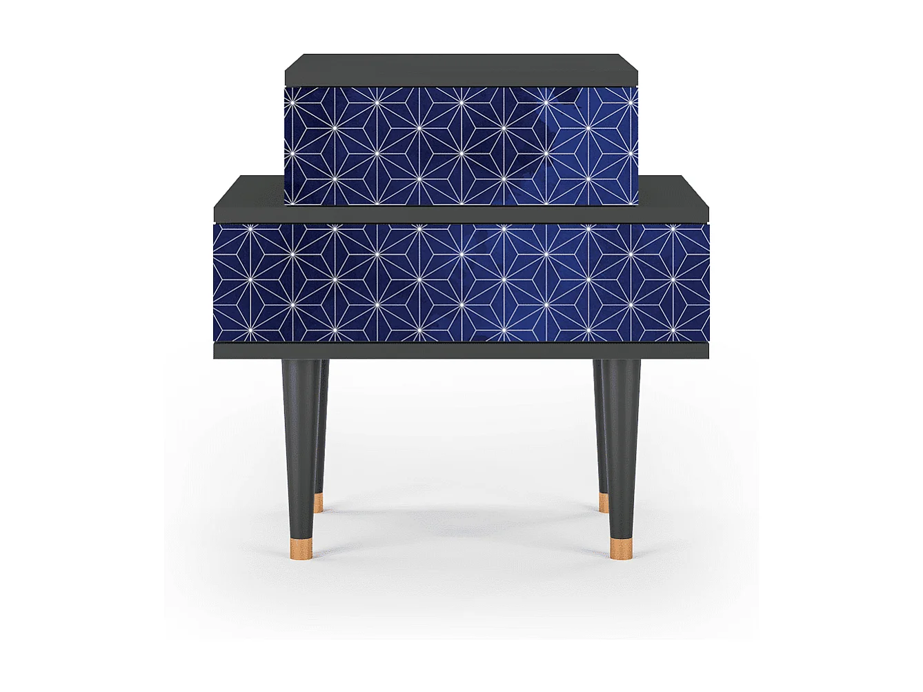 Table de nuit - 58х58х41 cm - NS1 - Milky Way, Anthracite