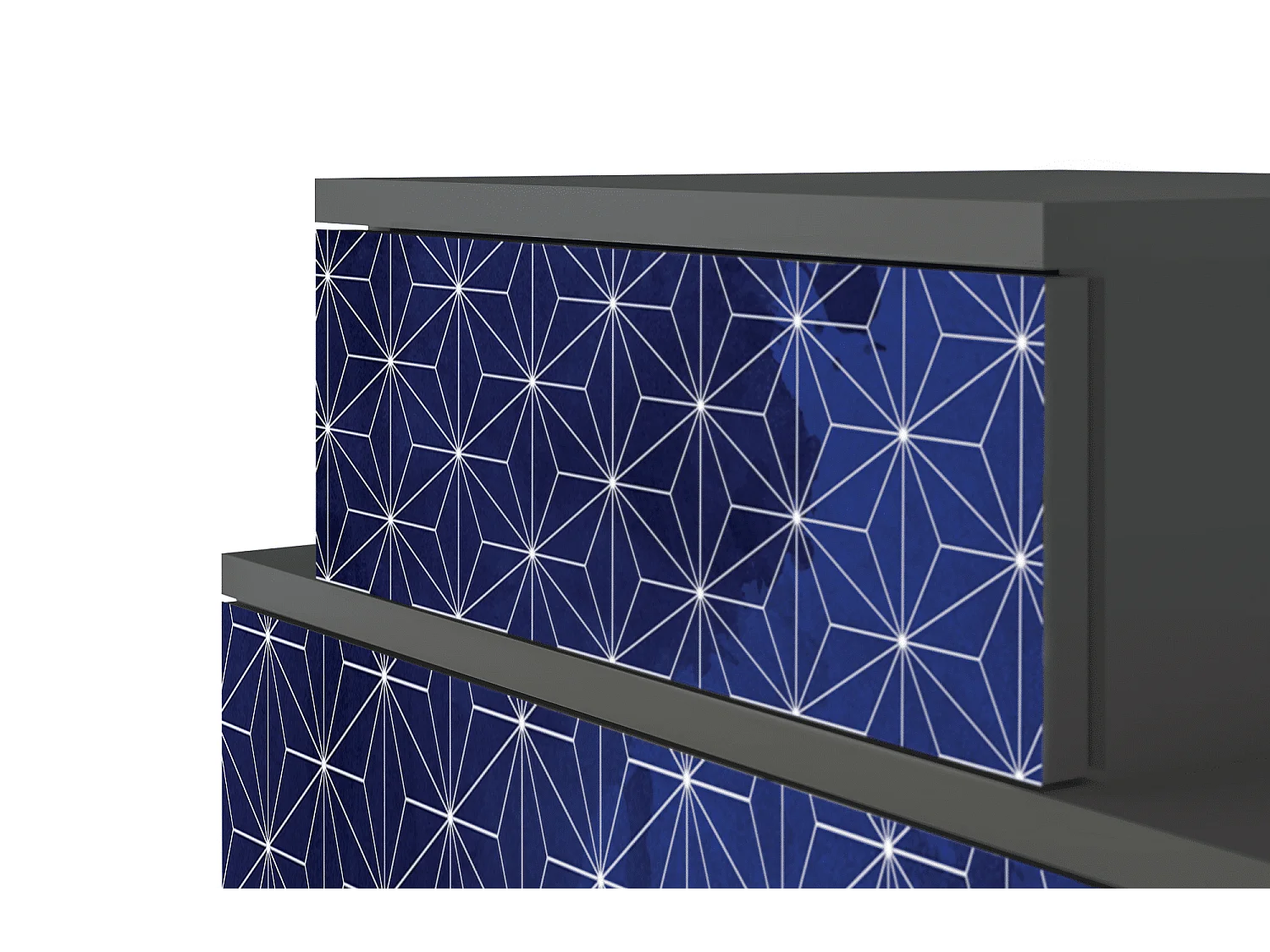 Table de nuit - 58х58х41 cm - NS1 - Milky Way, Anthracite