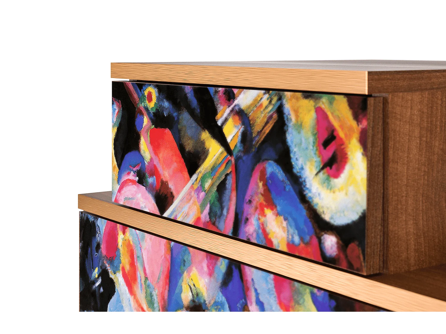 Stolik nocny - 58х58х41 cm - NS1 - Kandinsky, Orzech