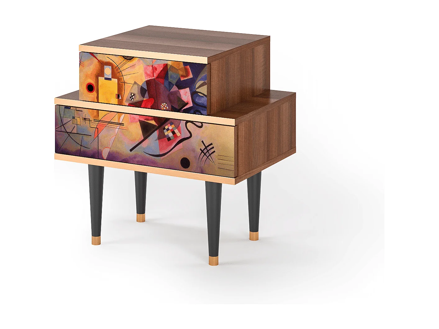 Stolik nocny - 58х58х41 cm - NS1 - Kandinsky, Orzech