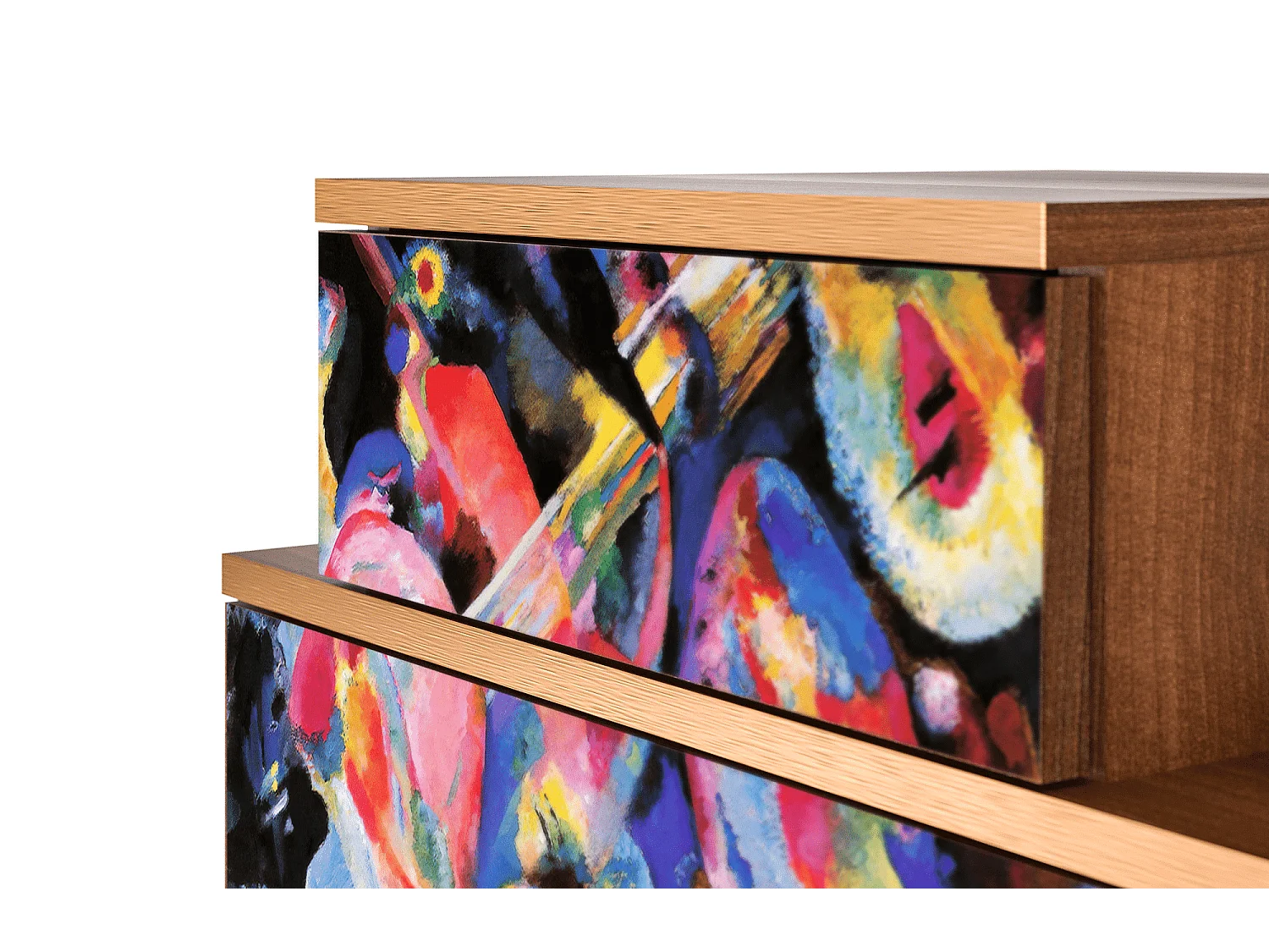 Stolik nocny - 58х58х41 cm - NS1 - Kandinsky, Orzech