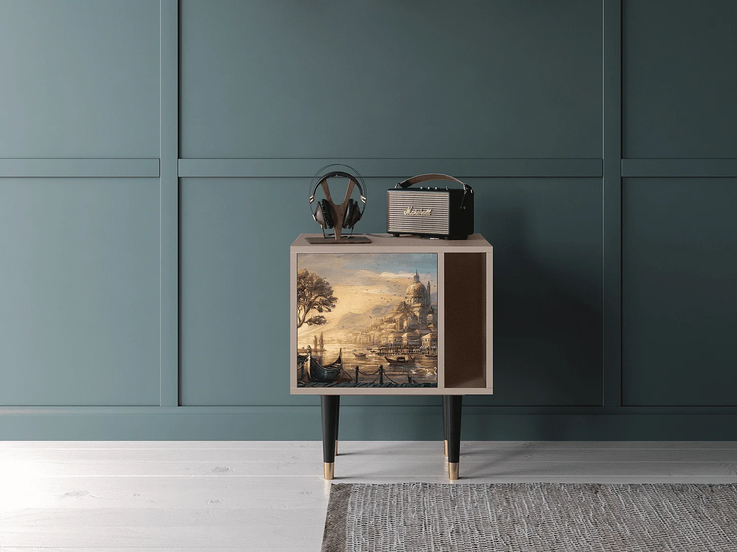 Table de nuit - 57х69х48 cm - S2 - Venice, Latte