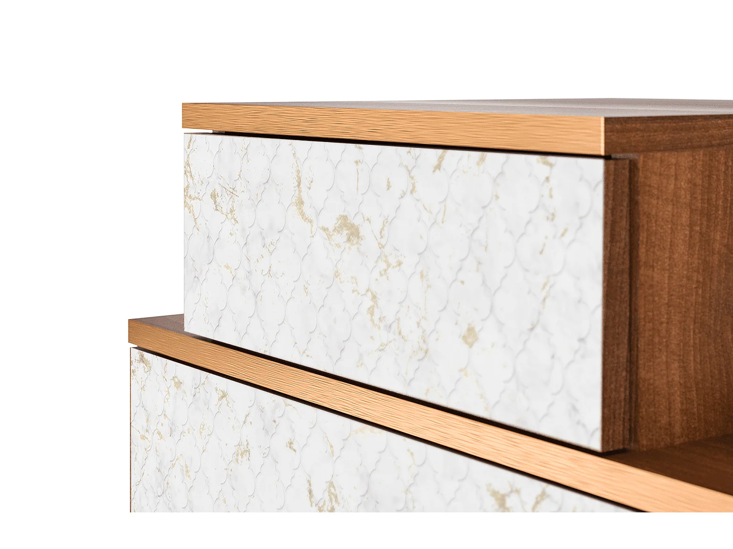 Stolik nocny - 58х58х41 cm - NS1 - Sweet Cotton, Orzech